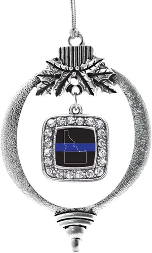 Miniatura 235 de Inspired Silver - Nana púrpura - Adorno de Navidad plateado - Adorno cuadrado para árbol de Navidad con circonita cúbica - Decoración colgante