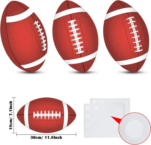 Miniatura 2 de Frienda Decoración de tablón de anuncios de fútbol con punto de pegamento, decoración de pared escolar, temática deportiva, suministros de fiesta
