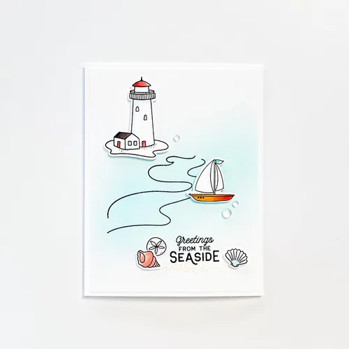 Miniatura 4 de Ellen Hutson, Essentials by Ellen, Seaside Stamp & Die Set Combo, Estampación, Papelería, Tarjetas, Scrapbooking, Bricolaje, Náutico, Verano, Playa