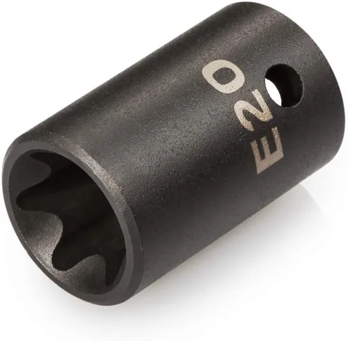 Miniatura 9 de TEKTON Juego de llaves de vaso de impacto con estrella externa de 1/2 pulgada con riel, 9 piezas (E10-E24) SID92100