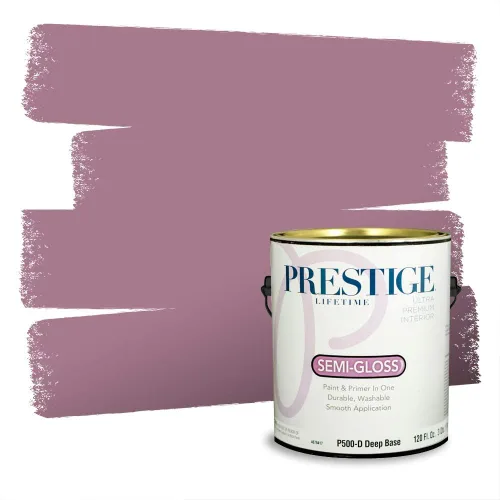 Miniatura 560 de Prestige Paints Pintura exterior e imprimación en uno, 1 galón, plano, coincidencia comparable de Valspar* Amber Rose*