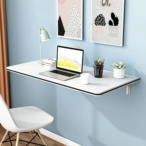 Miniatura 9 de Mesas plegables, banco de trabajo plegable para montar en la pared, mesa de madera montada en la pared, soporte resistente, mesa de pared estable