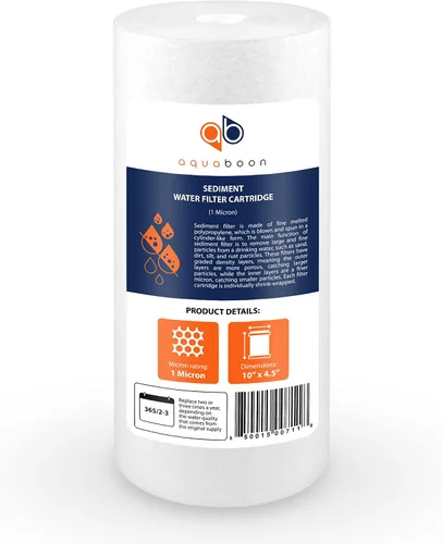 Miniatura 8 de Aquaboon Repuesto de cartucho de filtro de agua para toda la casa, filtro de agua de 1 micrón, 10 x 4.5 pulgadas, filtro de sedimentos