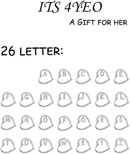 Miniatura 7 de ITS4YEO 925 Sterling Silver Infinity Heart Pendant Initial Necklaces Silver Necklace Zircon Pendant Necklaces for Women Jewelry Gift for Women Wife