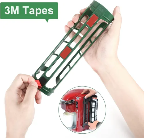 Miniatura 5 de STORAGENIE Soporte para cápsulas de café Keurig, montaje en pared lateral, almacenamiento de tazas K, perfecto para mostradores pequeños