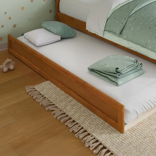 Miniatura 9 de AFI, Mid-Century Modern Trundle Bed, Twin, Black