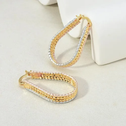Miniatura 8 de Aretes de aro de oro de moda para mujer, aretes de aro hipoalergénicos, aretes de oro de moda para mujer, aretes de aro de oro perfectos, idea