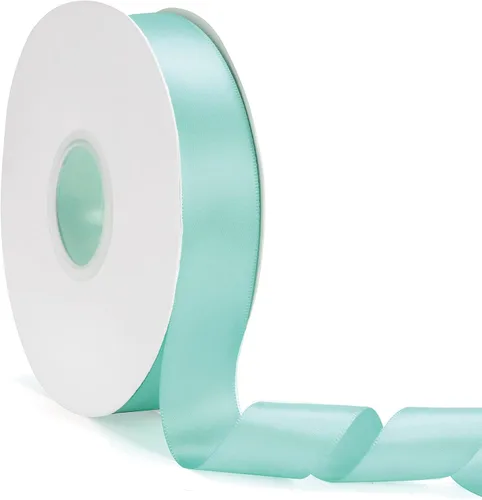 Miniatura 103 de Cinta de satén de doble cara verde manzana de 1-1/2 pulgadas x 50 yardas, cinta de color sólido de alta densidad, ideal para manualidades, envoltura