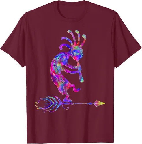 Miniatura 18 de Native American Kokopelli With Feather 2 - Camiseta Fan Fun, Negro, S