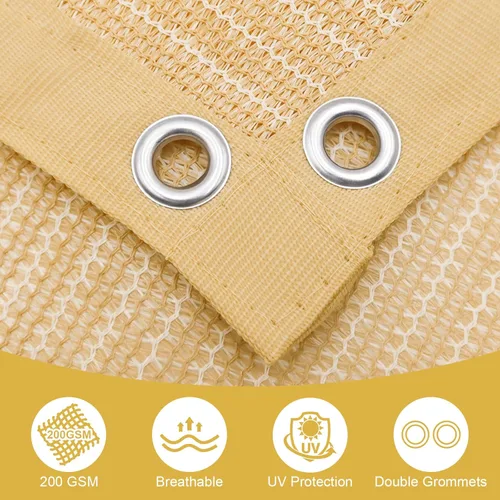 Miniatura 4 de Shade&Beyond - Tela de sombra con 90% de protección solar y ojales, toldo para pérgola, protector solar de lona de malla para patio, exteriores