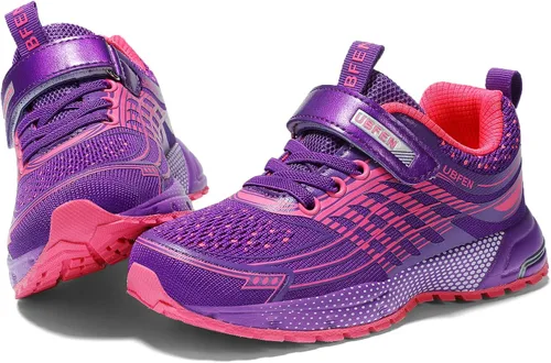 Miniatura 2 de UBFEN - Tenis para niños y niñas, ligeros y transpirables, para correr, caminar, gimnasia, deportes atléticos
