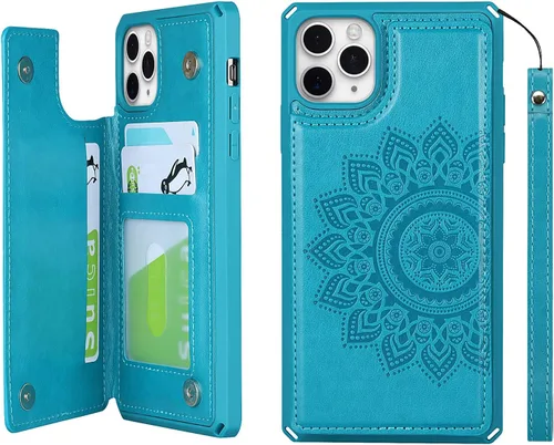 Miniatura 13 de Cavor Funda para iPhone 11 Pro Max con tarjetero, cartera con tarjetero y tarjetero para tarjetas de crédito para iPhone11ProMax