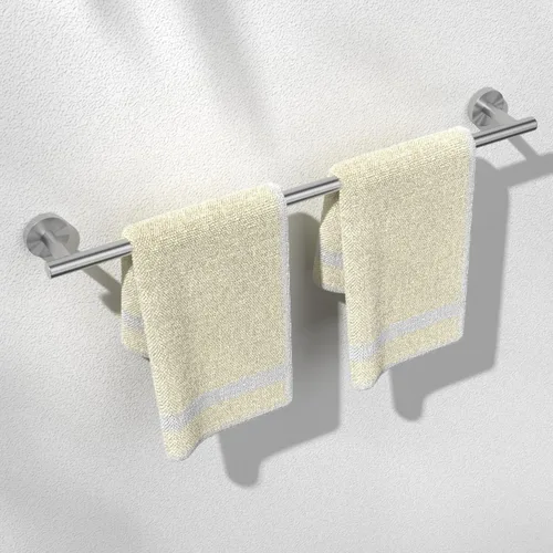 HITSLAM Toallero de baño de acero inoxidable SUS304 de níquel cepillado de 24 pulgadas para montaje en pared, moderno soporte de toalla de baño para