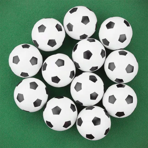 Miniatura 2 de Brybelly Pelotas de futbolín, con textura roja, fútbol blanco y negro, blanco, bolas brillantes, para mesas de futbolín estándar y pelotas clásicas