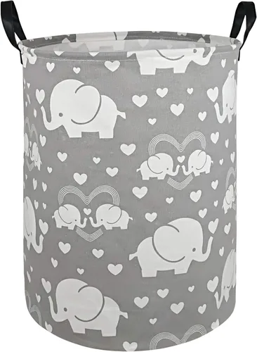 Miniatura 14 de Cesta de almacenamiento para ropa sucia para niños, cesta organizadora de lavandería, caja de ropa, cesta de regalo con asas (unicornio)