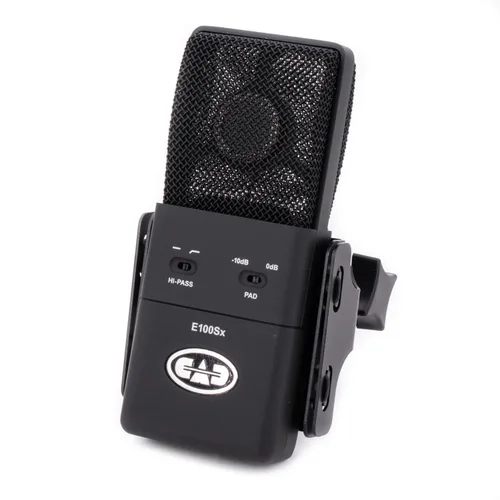 CAD Audio E100SX Micrófono de condensador supercardioide de diafragma grande – tono vintage, filtro Hi-Pass, almohadilla de 10 dB y montaje de choque
