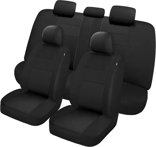 VarCozy Fundas de Asientos de Automóvil Juego Completo, Fundas de Asientos de Banco Dividido Delantero y Trasero de Tela Transpirable para