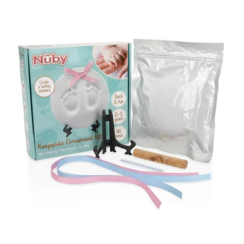 Miniatura 2 de Nuby Kit de fundición de arcilla con caballete más cintas azules y rosas para recién nacidos y niños