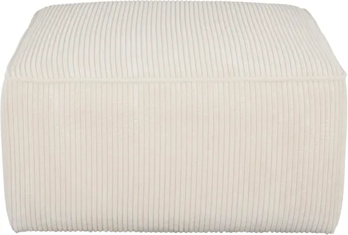 Miniatura 5 de Christopher Knight Home Isa - Taburete otomano cuadrado, puf de pana, reposapiés, asiento grande, mesa auxiliar moderna para sala de estar, Beige