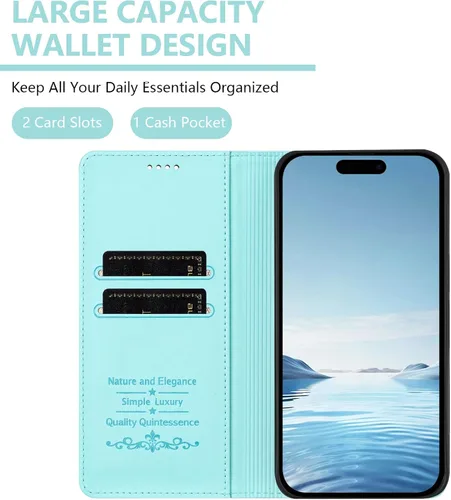Miniatura 46 de Butterfly Embossed Leather Wallet Flip Case for Motorola Moto E22i 4G, Magnetic Closure, RFID Blocking Cover, Card Holder Black.