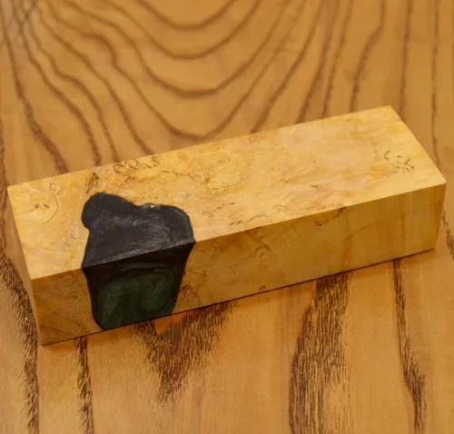 Miniatura 6 de Burl Híbrido Estabilizado Madera Bloque de madera Torneado Bloque en blanco Barra Mango Cuchilla Cuchillos Estabilización Cuchillo (G138)