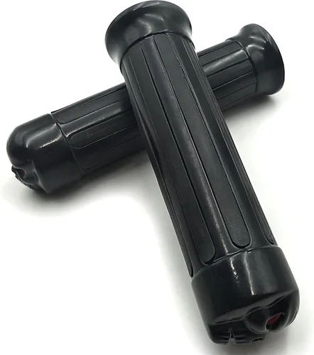 Miniatura 7 de MT080-25-BK Agarres de manubrio estilo calavera negra de 1 pulgada, compatibles con Harley XL 883 Hugger Sportster Cruiser