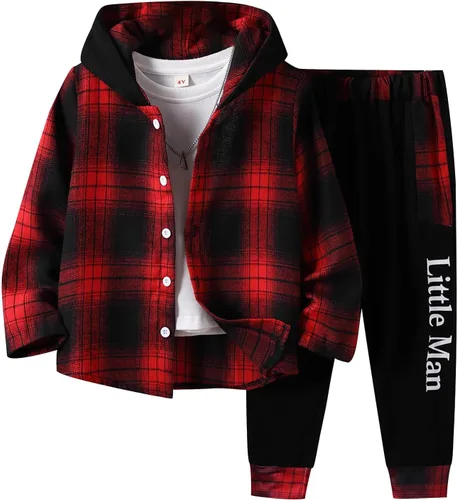 Miniatura 51 de Conjunto de ropa para bebés y niños pequeños, camisa con capucha y pantalones deportivos para otoño e invierno