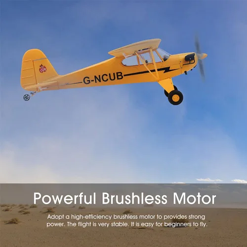 Miniatura 5 de Avión RC de control remoto de 5 canales J3-CUB de Park10 Toys para adultos con motor sin escobillas 1406 al aire libre, avión de ala fija de 3D6G