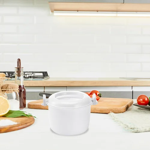 Miniatura 6 de OSALADI - Arrocera para microondas, pequeño recipiente portátil de grado alimenticio de 1-2 litros para arroz, verduras, sopas, fideos, cocina