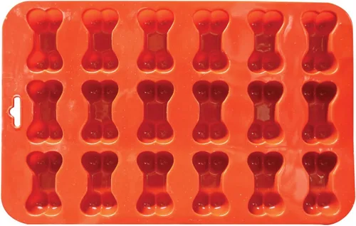 Miniatura 3 de Mini molde de silicona para huesos de perro, molde en forma de hueso naranja de 18 cavidades para golosinas caseras para perros, chocolate, dulces