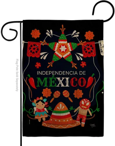Miniatura 12 de Nacionalidad Independencia De México Bandera de Jardín Nación Regional Internacional Mundo País Área Particular Pequeña Decoración Regalo Patio Casa