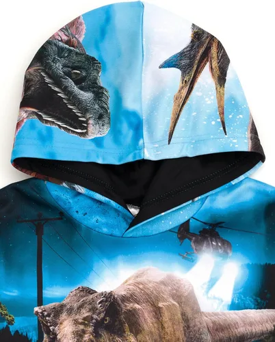 Miniatura 6 de Jurassic World Jurassic Park - Sudadera con capucha de forro polar T-Rex azul para niños pequeños y grandes