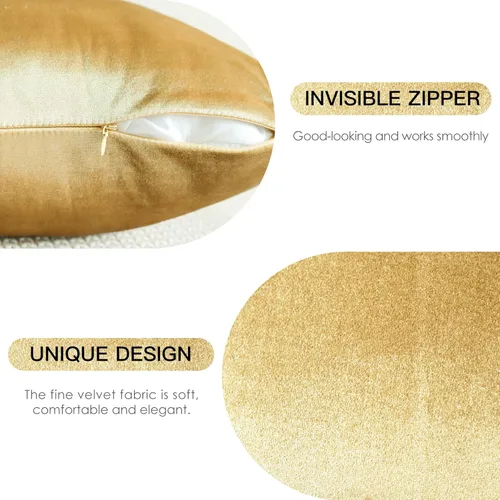 Miniatura 7 de OTOSTAR Fundas de almohada decorativas de terciopelo suave, funda de cojín cuadrada sólida, fundas de almohada para decoración del hogar, fundas