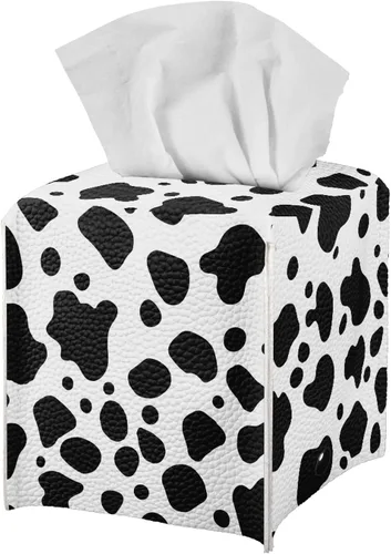 Miniatura 16 de ZFRXIGN Caja de pañuelos de hongos estética, funda cuadrada de piel sintética, organizador con cinturón inferior para tocador, encimera, mesita