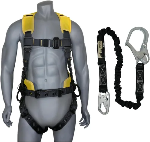 Miniatura 10 de Kit de arnés de protección contra caídas cómodo AFP Demon – Arnés de seguridad de cuerpo completo OSHA/ANSI PPE para trabajo de construcción