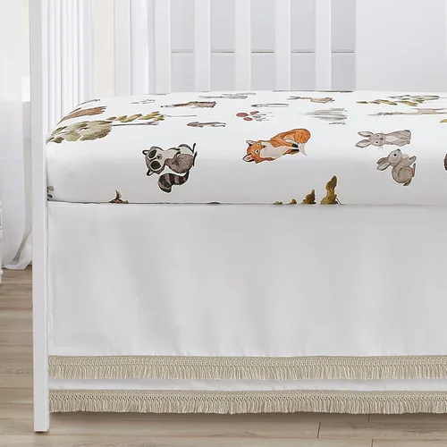 Miniatura 6 de Sweet Jojo Designs Juego de ropa de cama para cuna de bebé de 4 piezas (animales del bosque) para niños o niñas, bebés/guardería, incluye manta