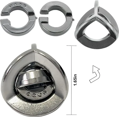 Miniatura 4 de Rompecabezas de metal para el cerebro, 3 piezas, desbloqueo, rompecabezas entrelazados, prueba lógica IQ, desenredo, juguete educativo para niños