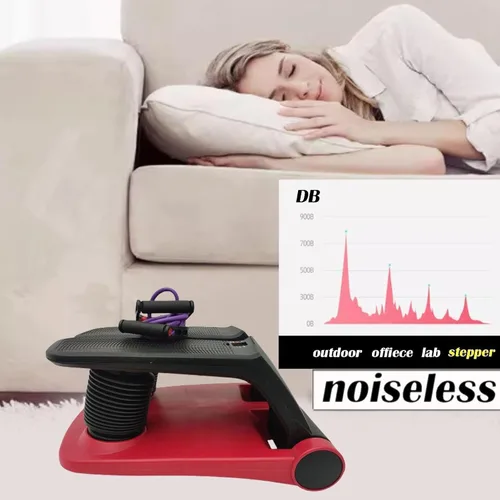 Miniatura 3 de INTBUYING Mini stepper giratorio para entrenamiento de ejercicio en casa con bandas de resistencia, máquina de pasos silenciosa portátil con monitor