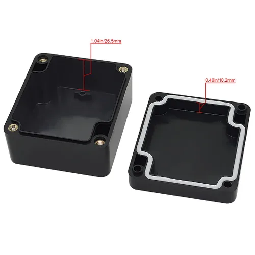Miniatura 3 de LeMotech Caja de conexiones eléctricas de plástico ABS Caja de proyectos IP65 impermeable Caja de derivación universal para electrónicas Negro 2.48x