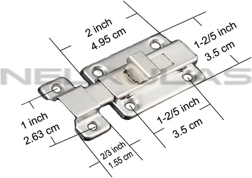 Miniatura 2 de cerrojo de puerta en acero inoxidable, cerrojo deslizante