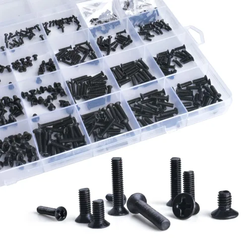 Miniatura 3 de Kit de tornillos de repuesto para computadora portátil de 26 tamaños, 520 unidades, M1.4, M1.7, M2, M2.5, M3, M3.5, pequeños tornillos pequeños