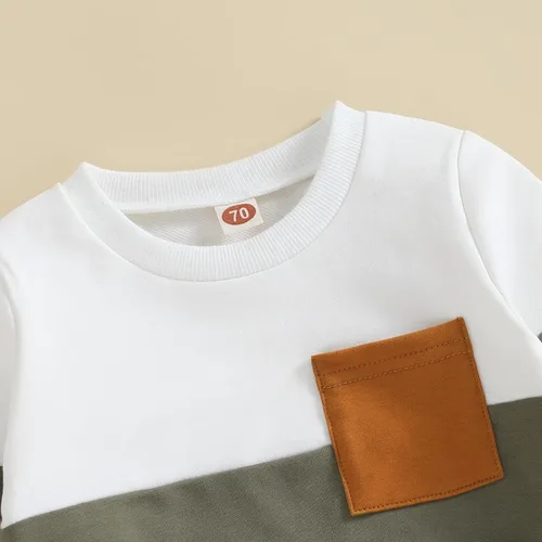 Miniatura 42 de Conjunto de sudadera de manga larga con cuello redondo y pantalones deportivos para bebés, ropa de invierno para bebé