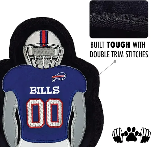 Miniatura 5 de Juguete para perros The 1st Ever Tough but Smooth NFL Buffalo Bills Football Athletes Player Tough Pet Toy. Un juguete para perros de alta calidad