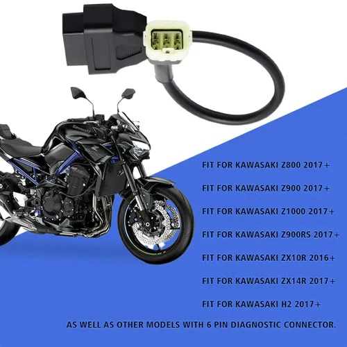 Miniatura 7 de Cable de motocicleta OBD para Kawasaki motocicleta 6pin 6 pin a 16pin OBD2 adaptador de diagnóstico CANBUS Cable apto para Kawasaki