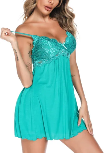 Miniatura 4 de klier Camisón para mujer Modal Chemise Lencería Camisón Completo Slips Lace Sleep Dress
