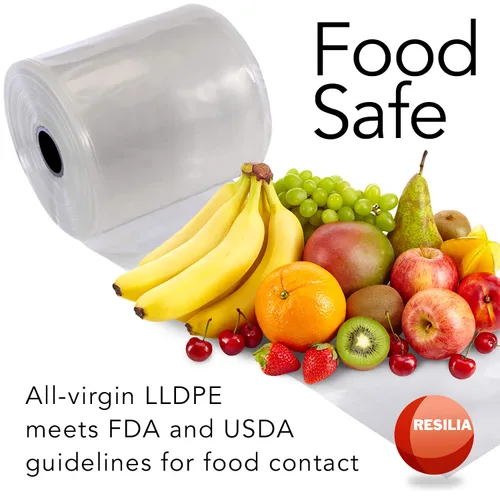 Miniatura 4 de RESILIA Rollo de tubo plano de polietileno - Polietileno de grado alimenticio, solución de embalaje personalizada para bolsas de polietileno, 4
