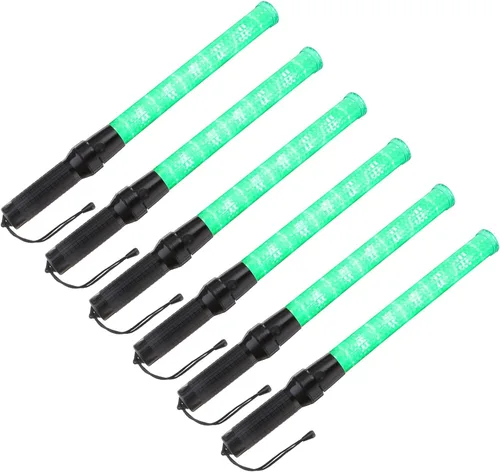 Miniatura 10 de PATIKIL Varitas de tráfico de 21 pulgadas, 6 unidades, 2 modos intermitentes, luz de advertencia LED, controlador de señal policial con cordón