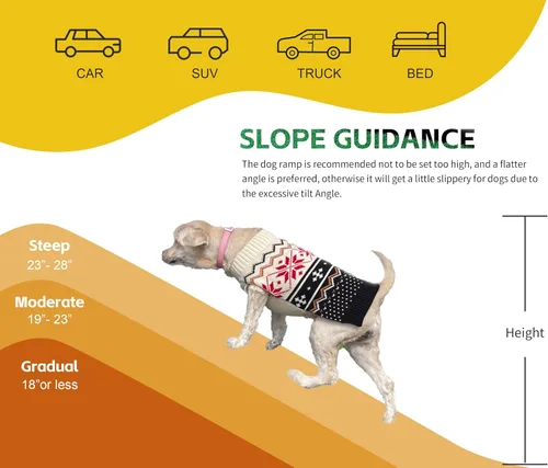 Miniatura 6 de PawStep 50894 - Rampa para mascotas con césped de polietileno, rampa plegable y portátil para perros, para automóviles, SUV y camiones, superficie