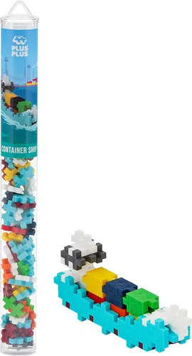 Miniatura 9 de Plus Plus Kit de Bloques de Construcción de Vehículos, Rompecabezas 3D STEM para Niños, 70 Piezas Interconectables - Tubo Mini Fabricante de Aviones
