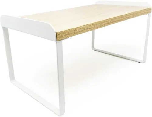 Miniatura 17 de Mitus Organizador y almacenamiento de estantes, estante apilable de madera escalonada para encimeras, escritorios, gabinetes (juego de 2) 12